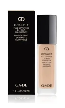 GADE LONGEVITY FULL COVERAGE 24H FOUNDATION 551 FAIR BEIGE <br> גייד מייק אפ עם כיסוי מלא ועמיד ל- 24 שעות 551