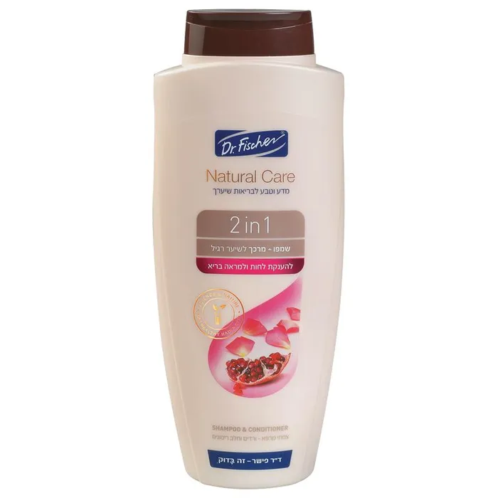 Dr.FISCHER - NATURAL CARE 2 in 1 שמפו + מרכך לשיער רגיל <br> ורדים ורימונים