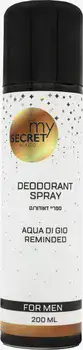 MY SECRET RIAGO <br> דאודורנט ספריי לגבר AQUA DI GIO