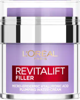 L' O R E A L - REVITALIFT FILER <br> קרם ג'ל להשבת נפח חומצה היאלורונית 50מ"ל