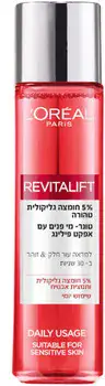 L' O R E A L - REVITALIFT <br> טונר מי פנים עם אפקט פילינג 180מ"ל