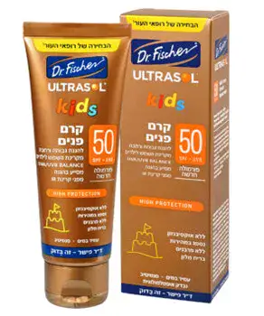 DR. F I S C H E R - ULTRASOL KIDS <br> קרם פנים +SPF50 פורמולה חדשה 75מ"ל