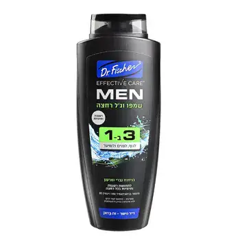 Dr.FISCHER MEN - שמפו וג'ל רחצה 3ב- 1 לגוף לפנים לשיער